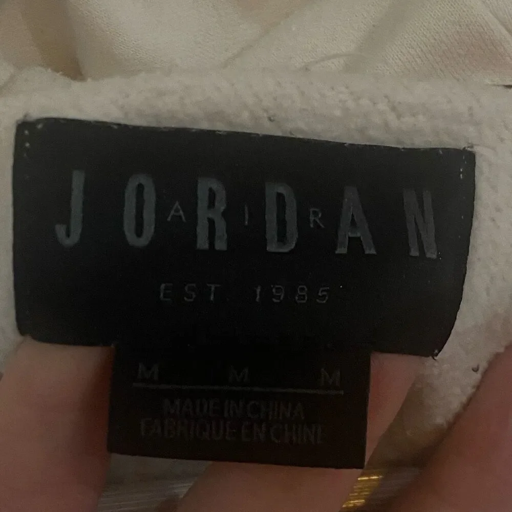 Jordan Air white red hoodie medium see photos